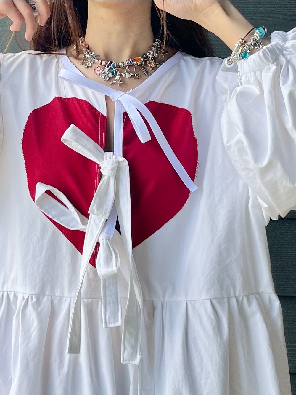 Mended Heart | Handmade Split Heart Cottage Dress SKU 08036